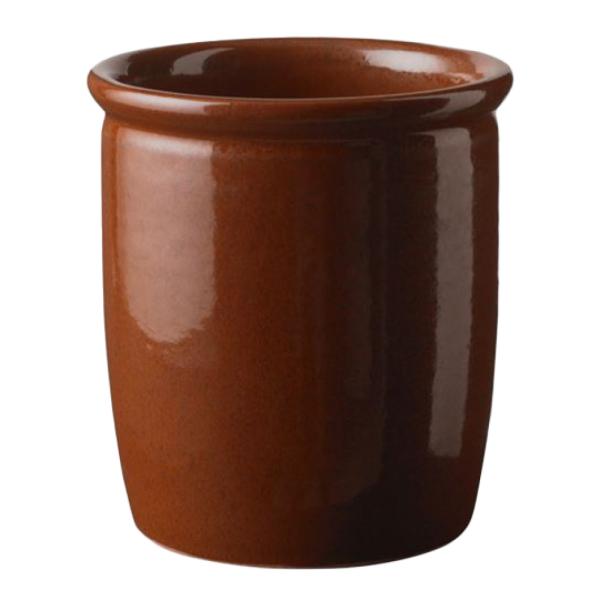 Knabstrup Keramik Syltekrukke 1L brun