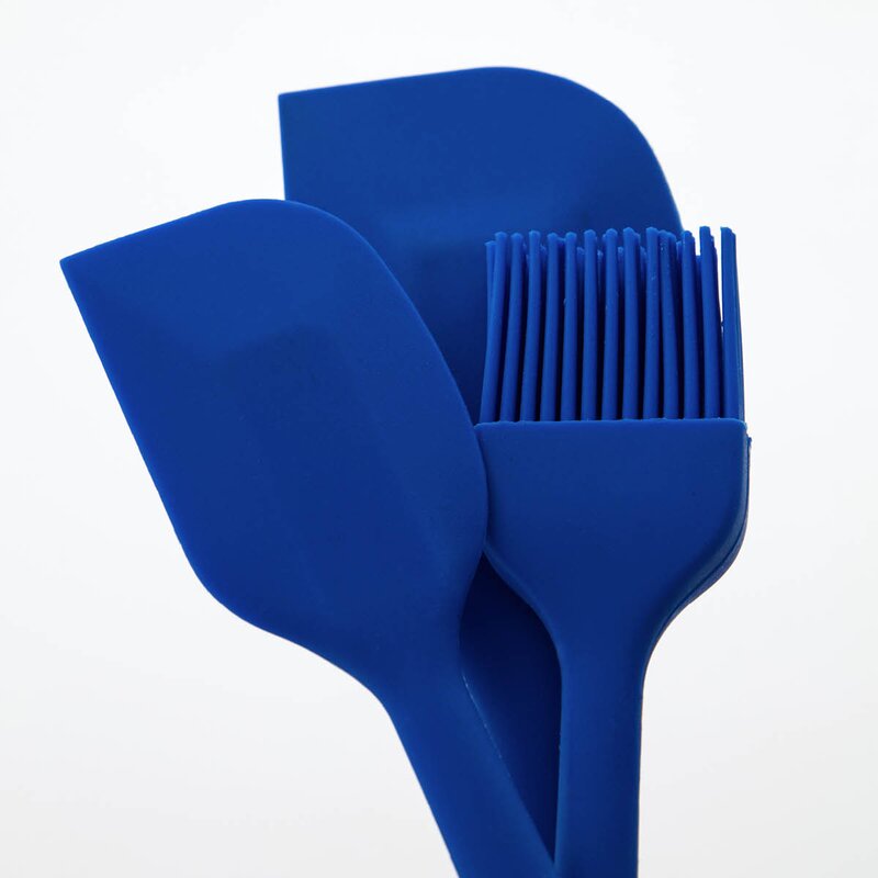 Nicolas Vahé Bake sett med 3 kjøkkenredskap i silikon blå