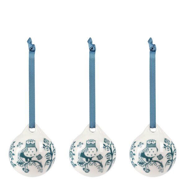 iittala Taika dekorasjon 5 cm 3 stk stålblå