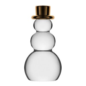 Magnor Snømann dekorasjonsfigur 11 cm gullhatt