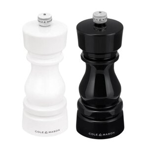 Cole & Mason London salt- og pepperkvern 15,4 cm 2 stk svart/hvit