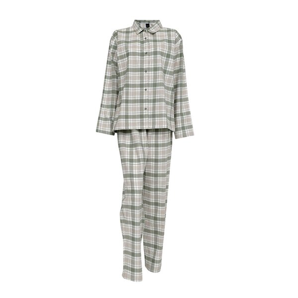 Høie Gabriel flanell pyjamas dame str L dempet grønn