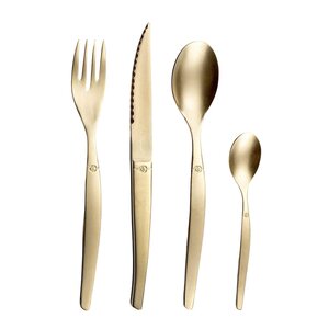 Lou Laguiole Jet bestikksett 16 deler champagne