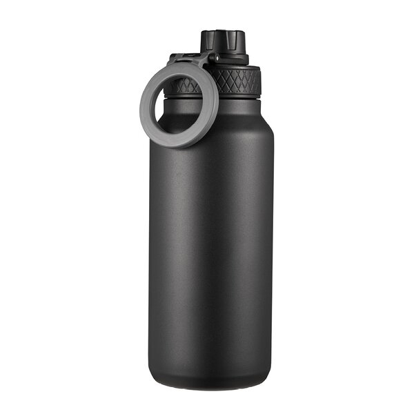 Dorre Flory flaske dobbeltvegget 0,9L med mobilholder og magnet svart/grå