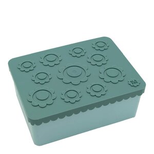 Blafre Matboks i plast treroms 7x14x19 cm Blomst blågrønn