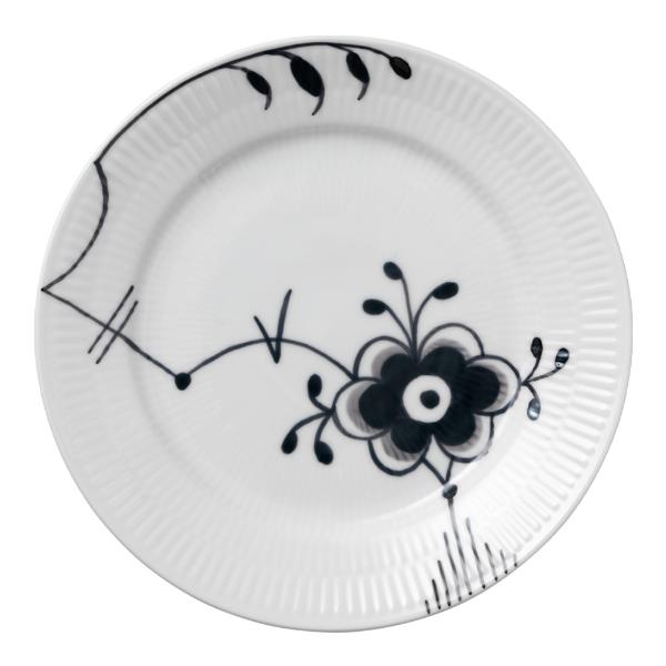 Royal Copenhagen Black Fluted Mega tallerken 19 cm