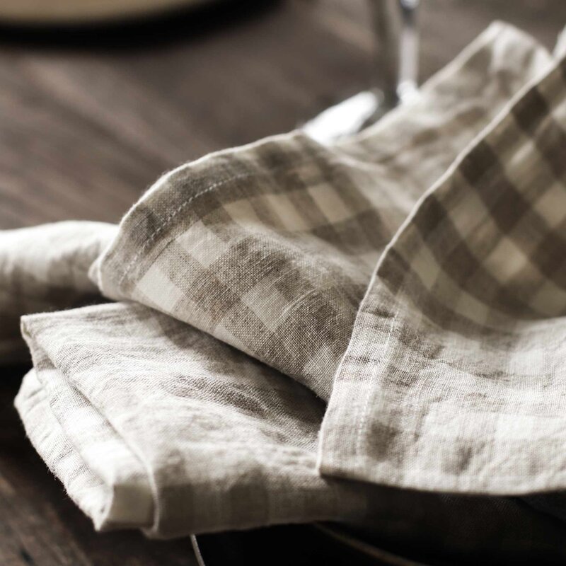 Tell Me More Serviett 45x45 cm gingham natural