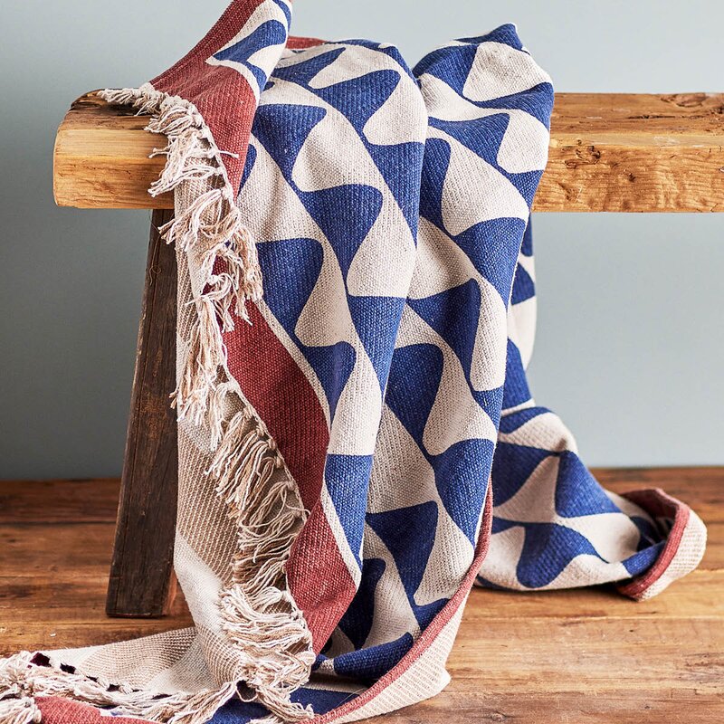 Creative Collection Rimme pledd 160x130 cm flerfarget