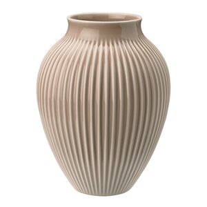 Knabstrup Keramik Ripple vase 20 cm matt dusty rose