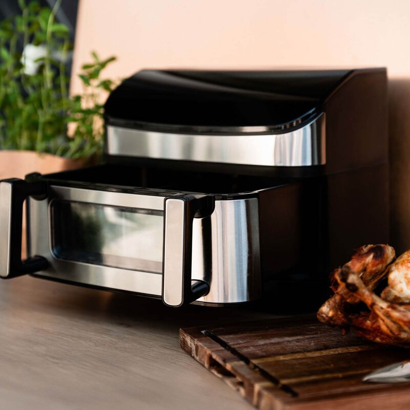 Gladkokken DualFry Fusion airfryer 10,5L svart