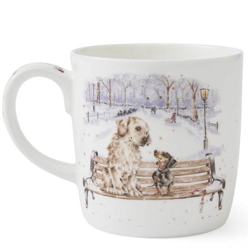 Wrendale Design Winter Walks årskrus 2025 40 cl hvit