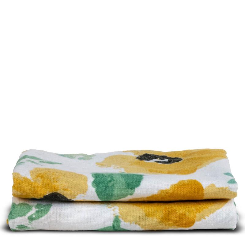 Sagaform Eden kjøkkenhåndkle 2 stk 50x70 cm blandet gul