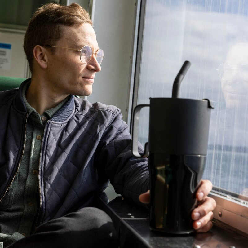 Klean Kanteen Rise Tumbler 77 cl med sugerørslokk svart