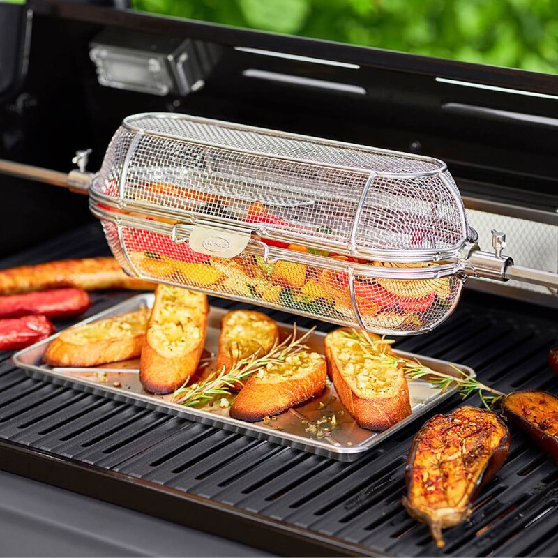 Rösle Kurv til rotisserie i rustfritt stål 43x15 cm