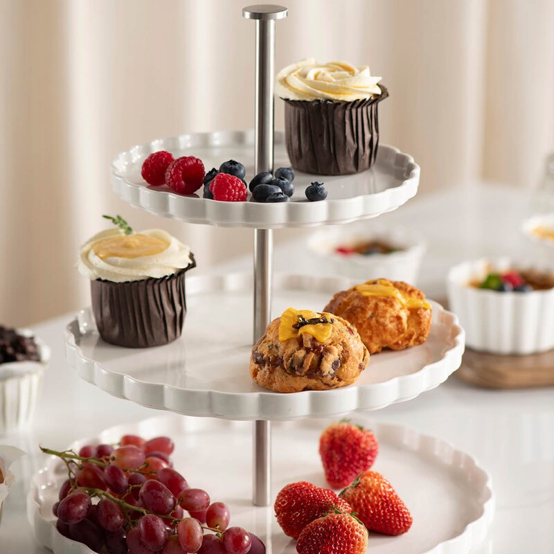 Modern House Daily Use etasjefat 30x34 cm 3 etasjer hvit