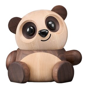 FableWood Bao Bao panda trefigur 16 cm ask/valnøtt