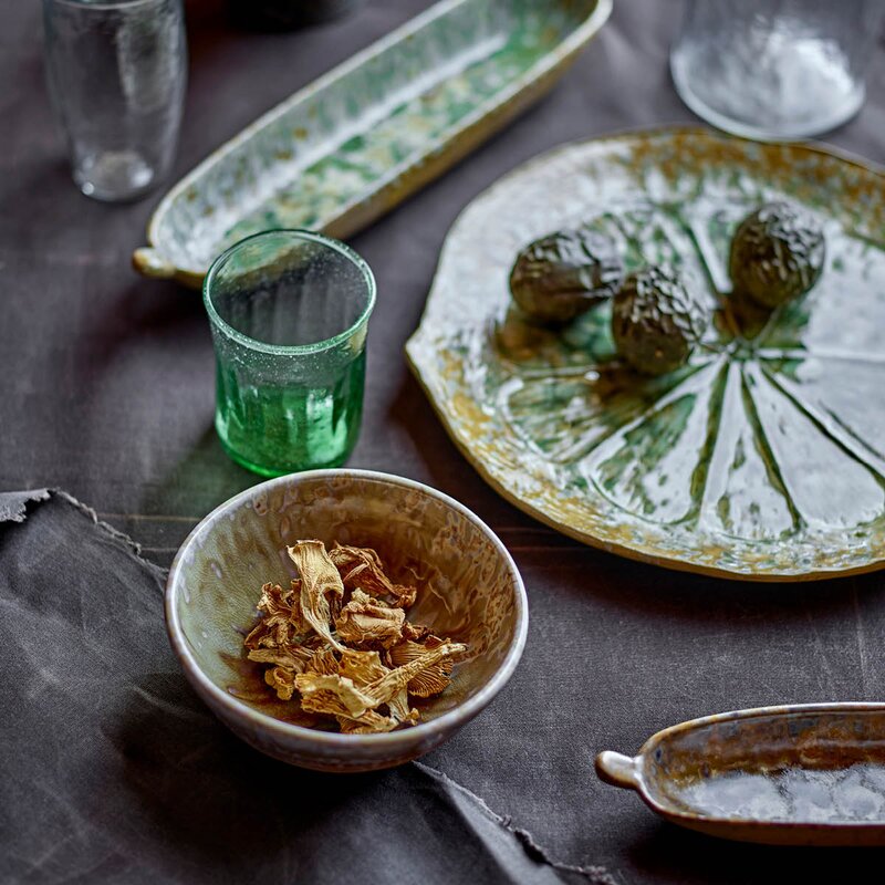 Bloomingville Milani serveringsfat 30,5x3 cm grønn