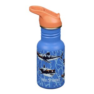 Klean Kanteen Kid Classic Narrow flaske 0,35L med sportslokk Sharks in Shades