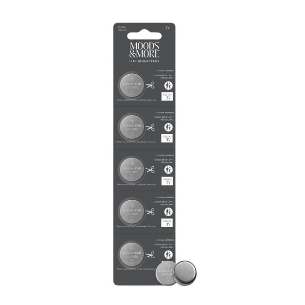 Moods & More CR2450-batteri 5 stk stål
