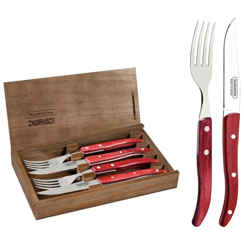 Tramontina Churrasco bestikksett 4 deler natur