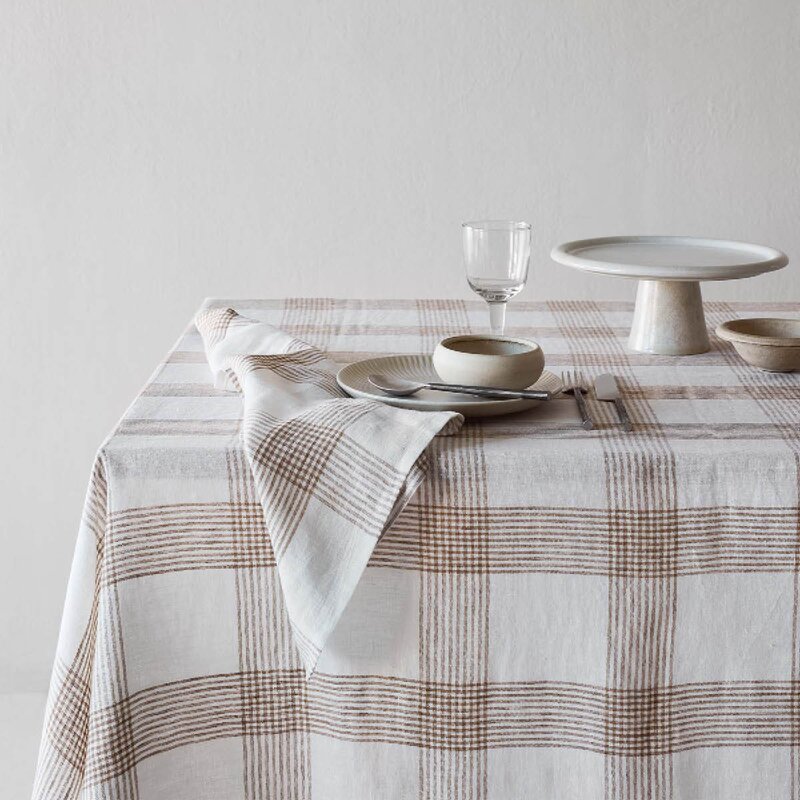 Tell Me More Odette kjøkkenhåndkle i lin 50x70 cm brun