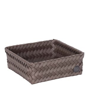 Handed By Fit Square oppbevaringskurv 18x18x7 cm taupe