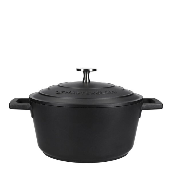 MasterClass Cast Aluminium gryte 2,5L med selvøsende lokk svart