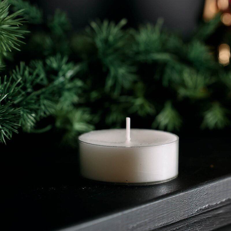 Edelweiss Telys store 8 stk hvit