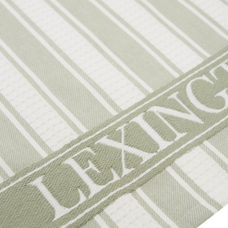Lexington Icons stripet kjøkkenhåndkle m/vaffelstruktur 50x70 cm sage/hvit
