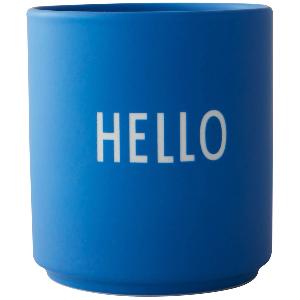 Design Letters Favourite krus Hello 25 cl koboltblå