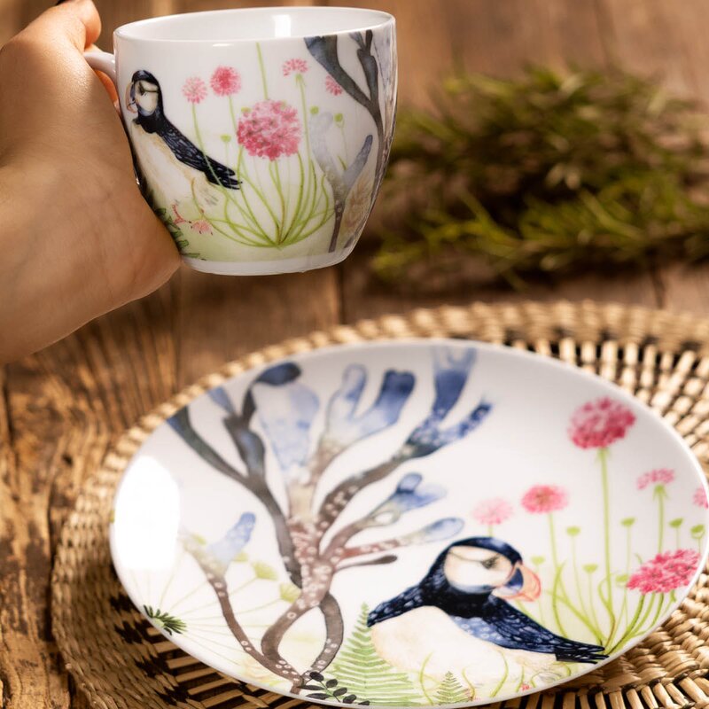 Magnor Florytale tallerken 21 cm 4 stk Puffin