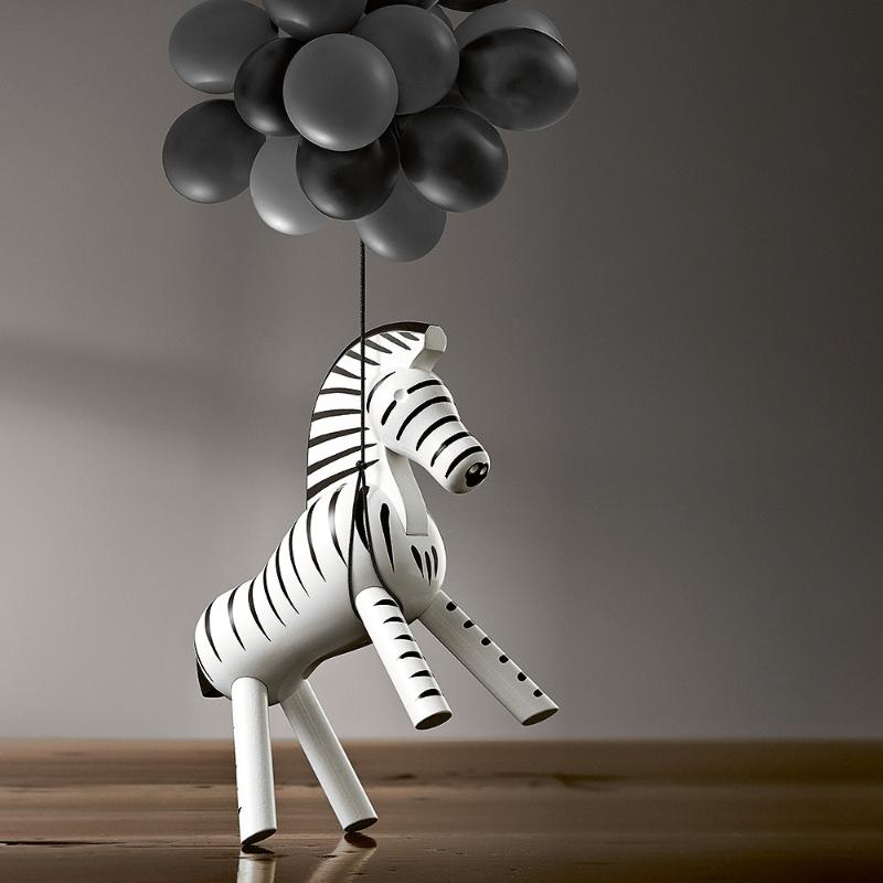 Kay Bojesen Zebra 14 cm svart/hvit