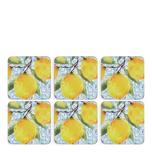 Pimpernel Amalfi glassbrikker 10,5 cm 6 stk lemons