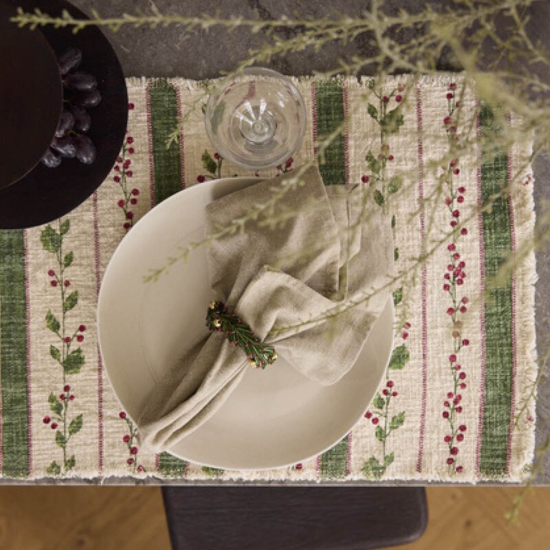 Holmen Juletid dekkebrikke 33x48 cm grønn