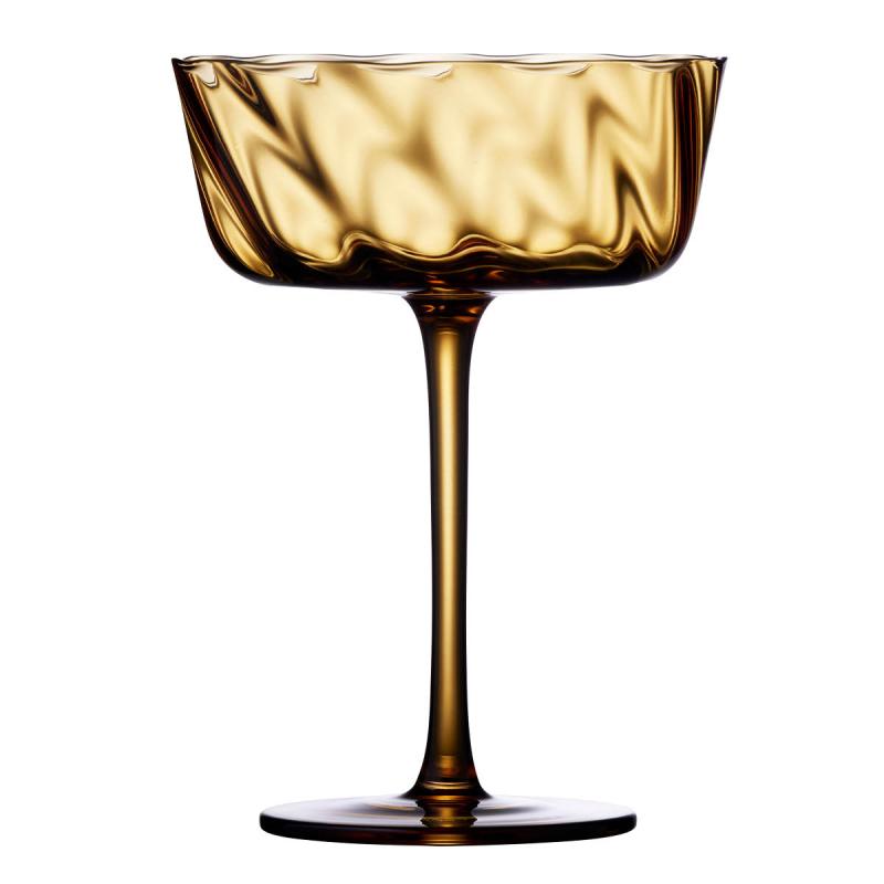Lyngby Glas Vienna champagneskål 35 cl 4 stk amber