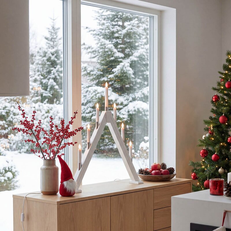 Aneta Lighting Halland adventsstake 59 cm hvit