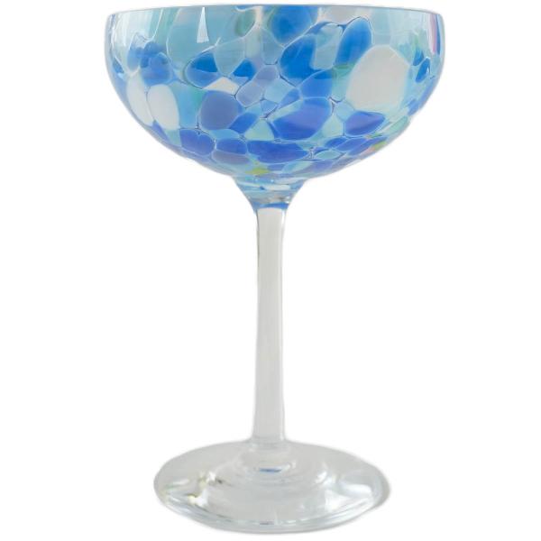 Magnor, swirl champagneglass 22 cl blå