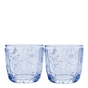 MoominArabia Mummi glass 28 cl 2 stk aqua