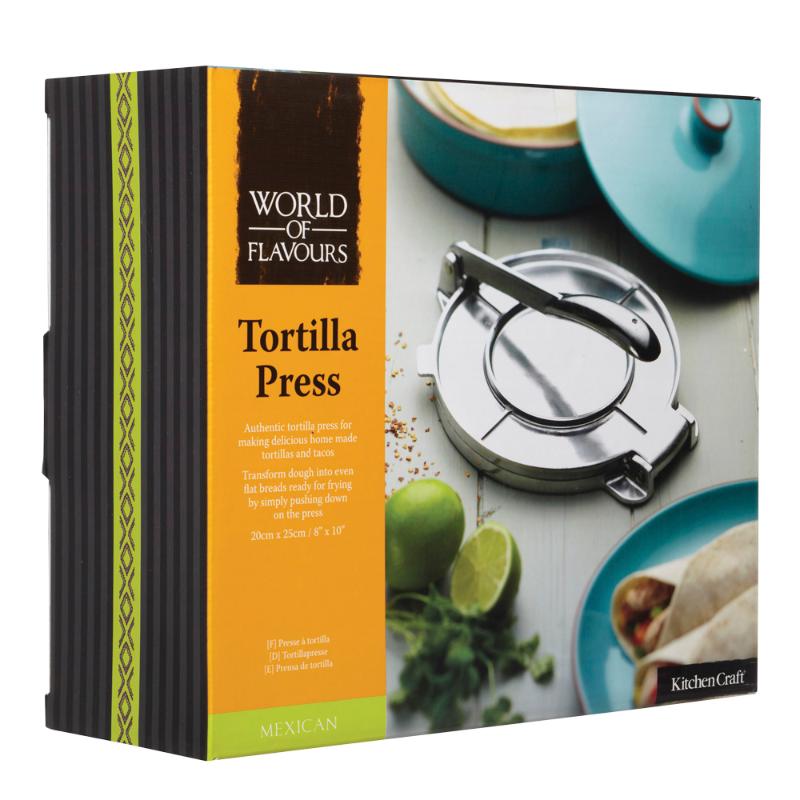 MasterClass World of flavours tortillapresse sølv