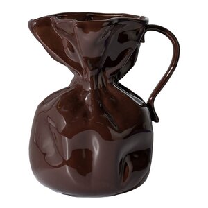 ByOn Crumple vase 26 cm brun