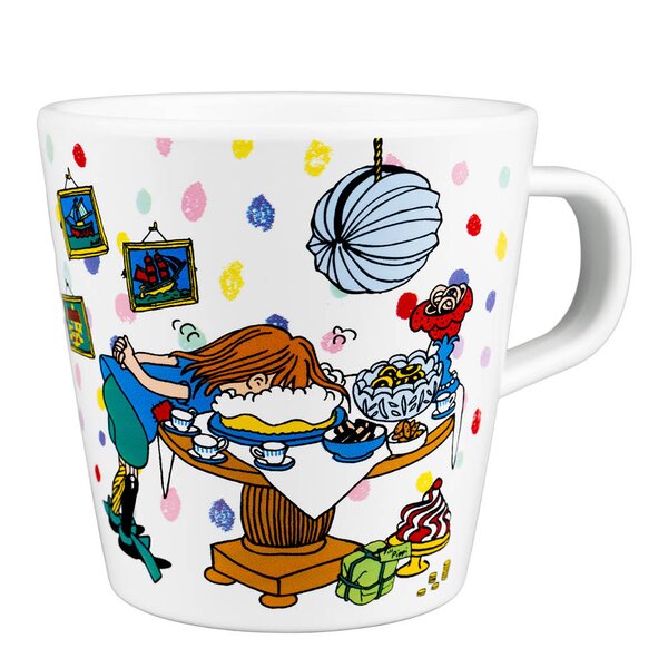 Rätt Start Pippi kopp med håndtk 20 cl Bursdag