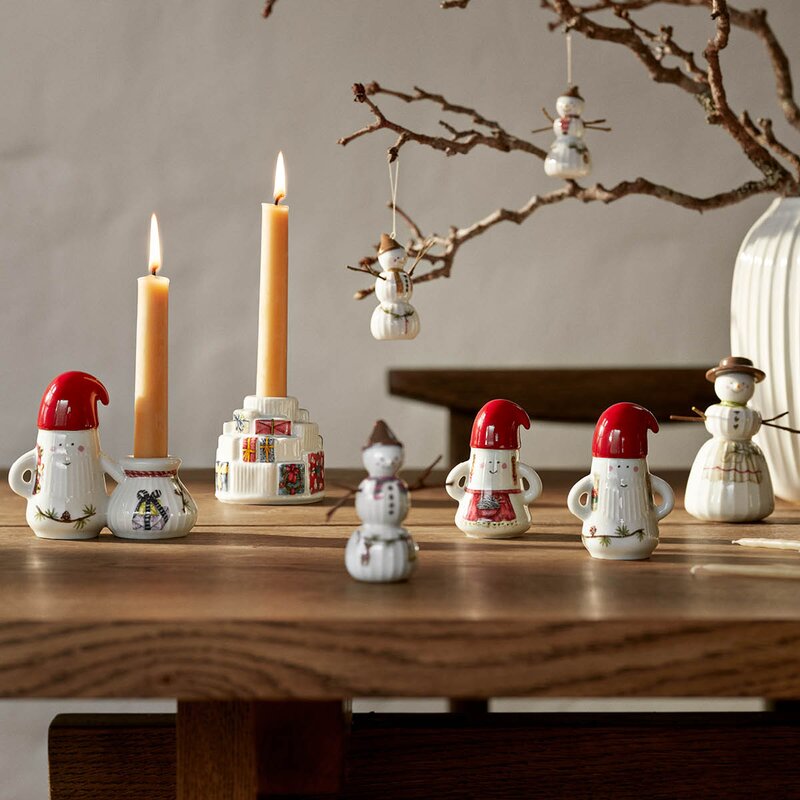 Kähler Hammershøi Christmas lysestake 8,5 cm nissefar