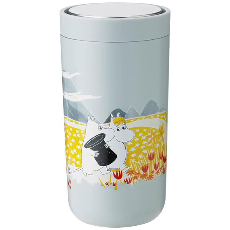 Stelton Moomin To Go Click termokopp 20 cl soft sky