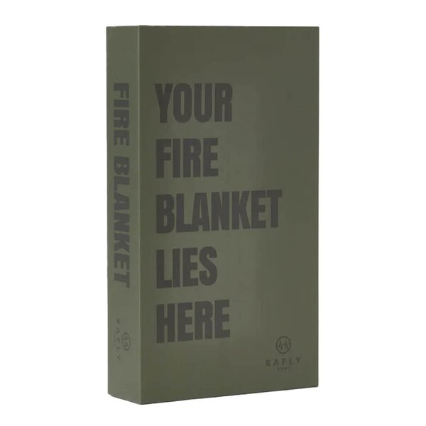 Safly Coffee Table Book med brannteppe 16x28 cm mosegrønn