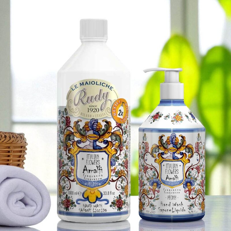 Rudy Profumi Maioliche refill håndsåpe 1L  Amalfi peony