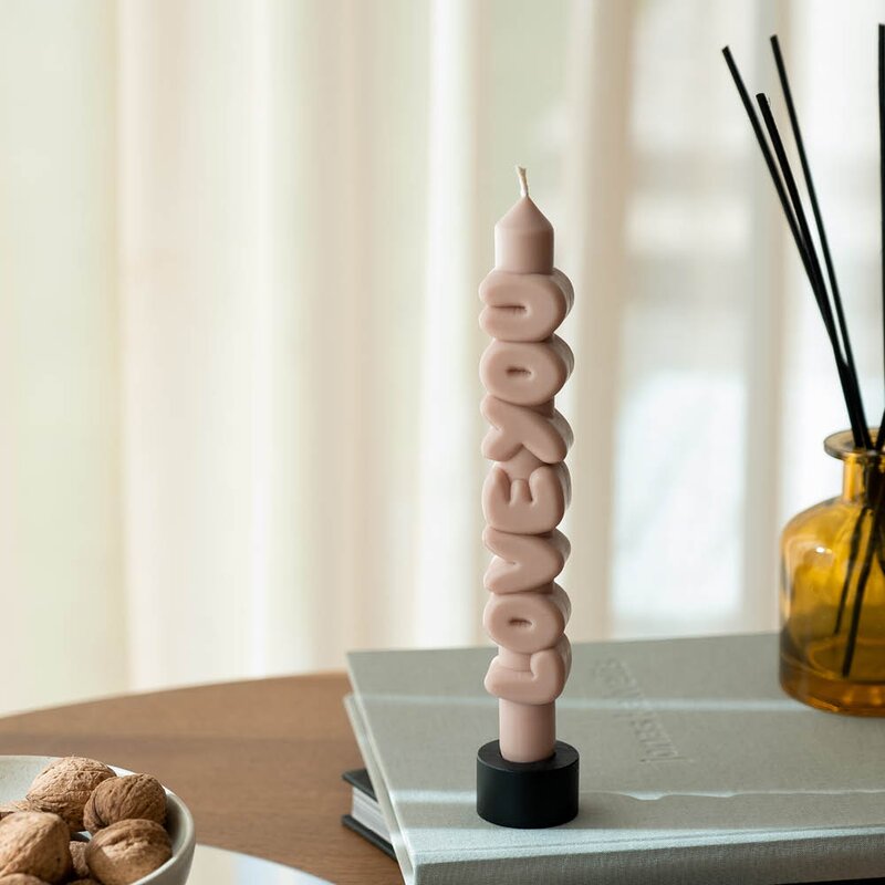 CandleHand 3D kronelys 23 cm LOVE YOU krem