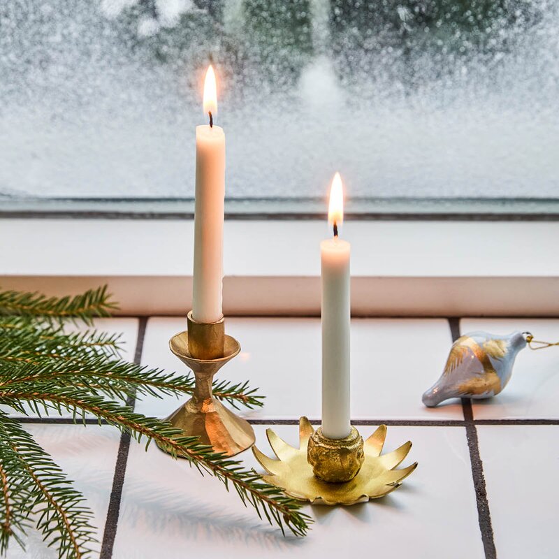 House Doctor Starry lysestake i jern 3 stk antikk messing