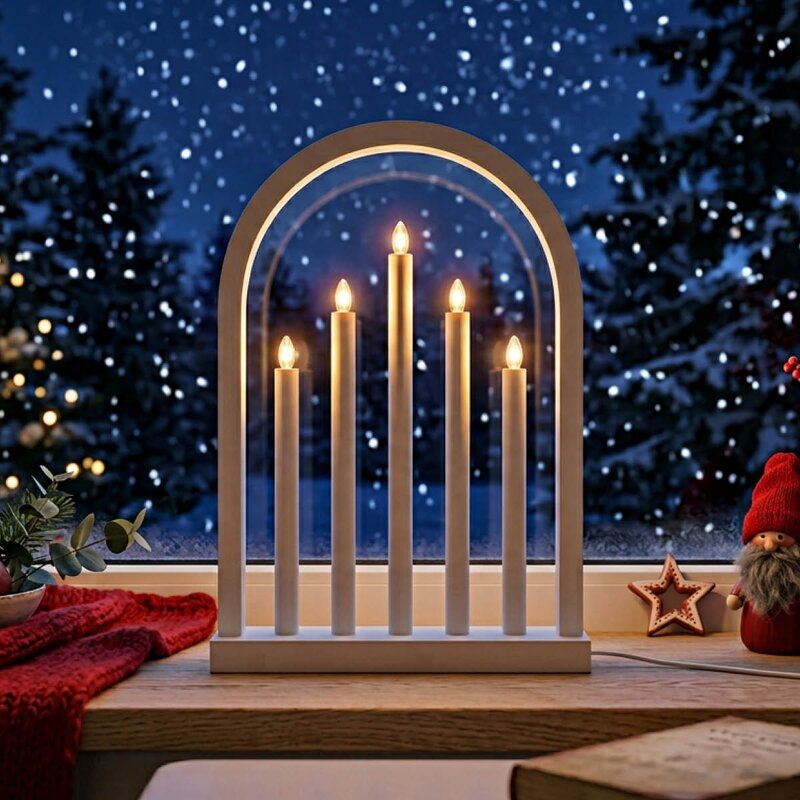 Aneta Lighting Oslo adventsstake 49 cm hvit