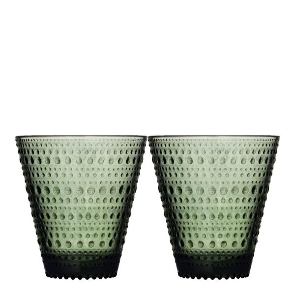 iittala Kastehelmi glass 30 cl 2 stk furugrønn