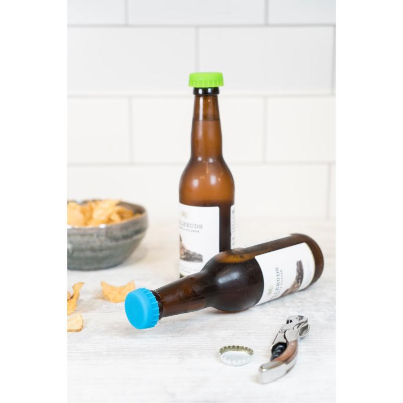 Pulltex Beer stopper silikon 2 stk svart/grønn
